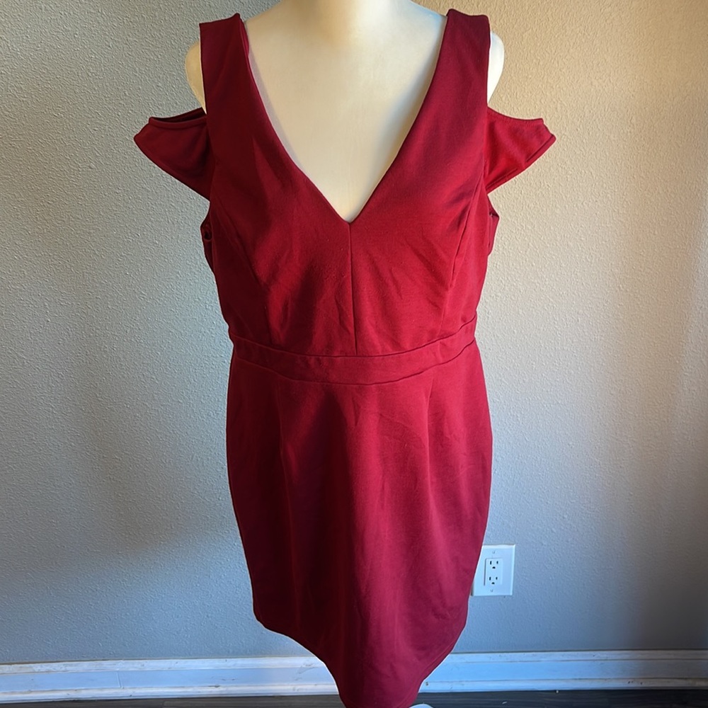 Sexy Burgundy Mini Dress XL Charlotte Russe